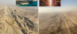 تصاویر هوایی جدید از مقیاس باورنکردنی پروژه‌ی آسمانخراش افقی عربستان + ویدیو