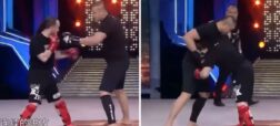 مسابقه‌ی یک کونگ‌فو کار و مبارز حرفه‌ای سنگین وزن MMA + ویدیو