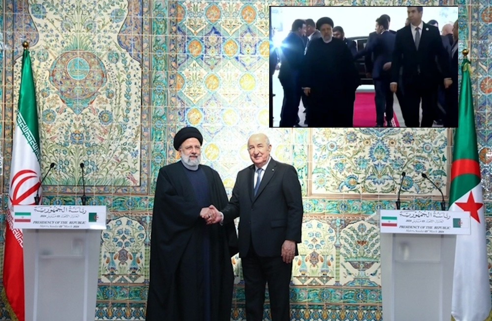 جلوگیری از ورود محافظان ابراهیم رئیسی در دیدار با رئیس جمهوری الجزایر + ویدئو