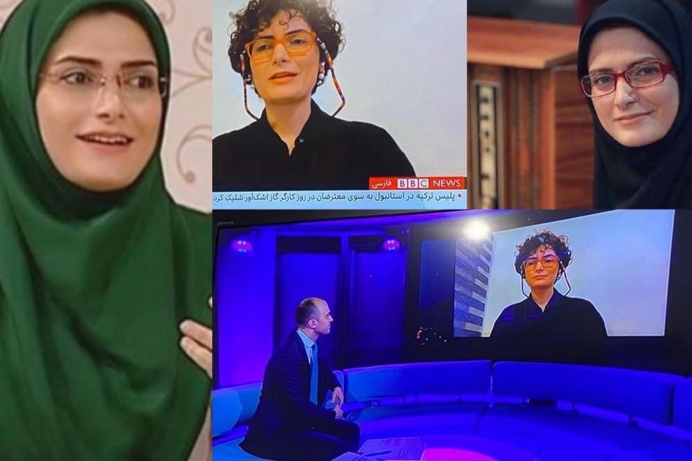 انتشار تصاویر جنجالی از حضور مجری زن سابق صداوسیما در شبکه بی بی سی فارسی