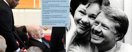 شعر عاشقانه جیمی کارتر برای همسرش رزالین پس از ۷۷ سال زندگی مشترک
